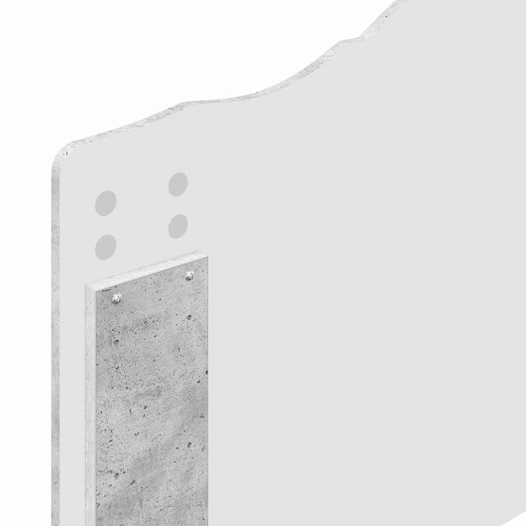 Testiera con testiera Grigio cemento 80 cm Legno multistrato