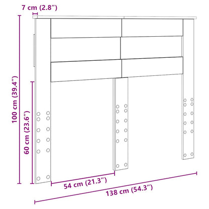 Testiera con testiera Rovere fumé 135 cm Legno multistrato