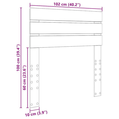 Testiera con testiera Grigio cemento 100 cm Legno multistrato
