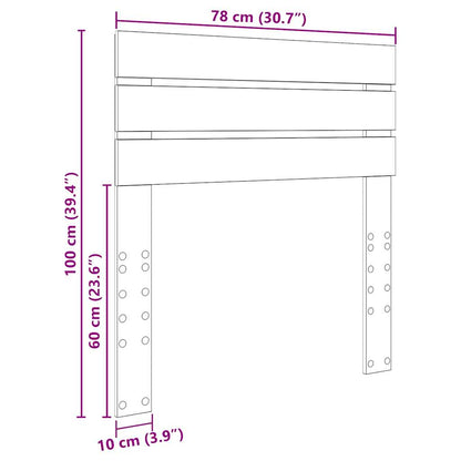 Testiera con testiera Grigio Sonoma 75 cm Legno multistrato