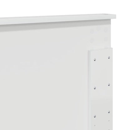 Testiera con testiera Bianco Lucido 135 cm Legno multistrato