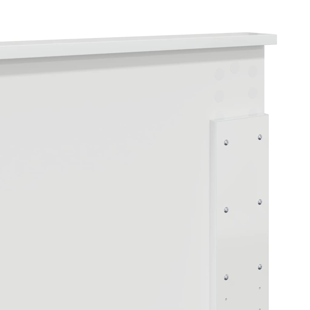 Testiera con testiera Bianco Lucido 120 cm Legno multistrato