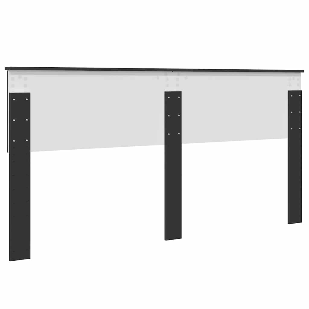 Testiera con testiera Rovere Nero 180 cm Legno multistrato