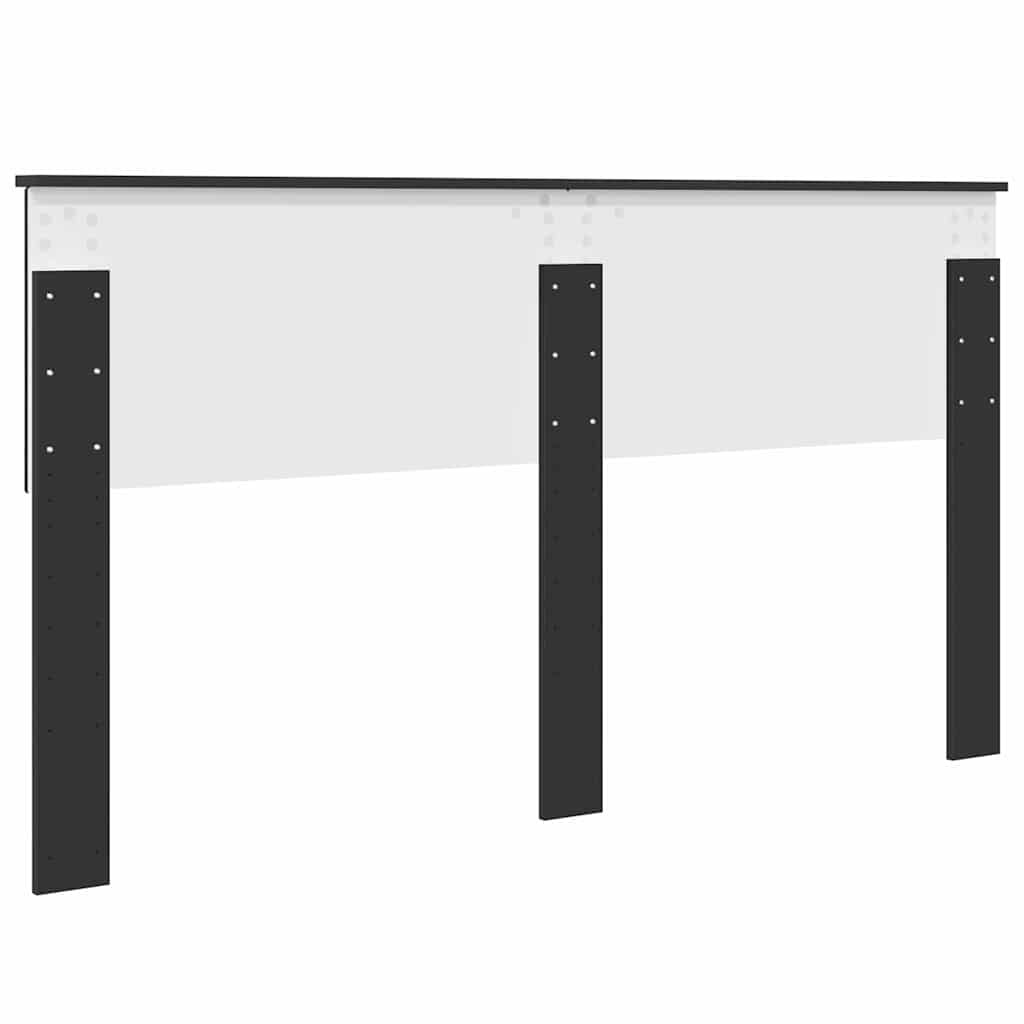 Testiera con testiera Rovere Nero 160 cm Legno multistrato