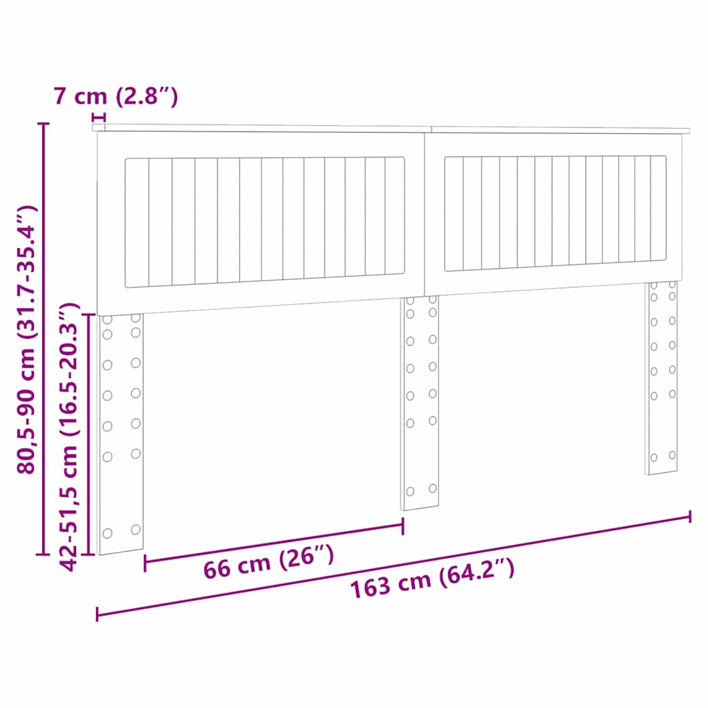 Testiera Rovere artigianale 160 cm Legno multistrato