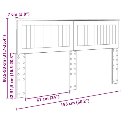 Testiera con testiera Rovere fumé 150 cm Legno multistrato