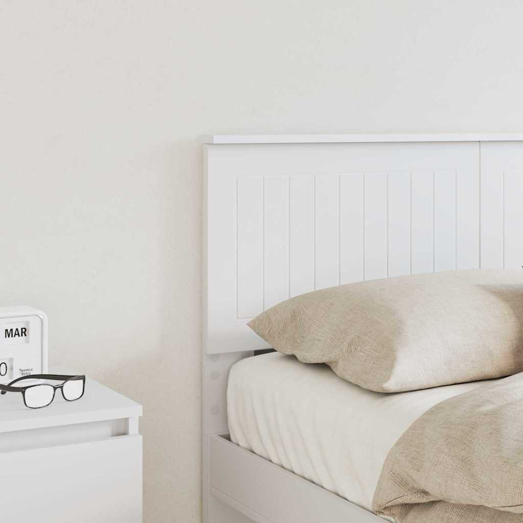 Testiera con testiera Bianco 135 cm Legno multistrato