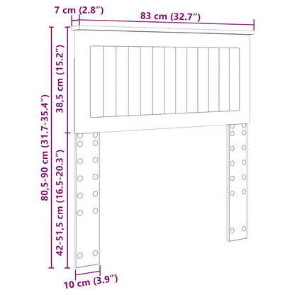Testiera con testiera Grigio cemento 80 cm Legno multistrato