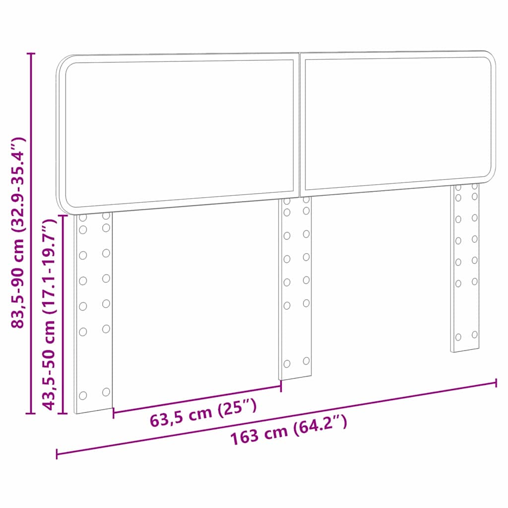 Testiera con testiera Bianco 160 cm Legno multistrato