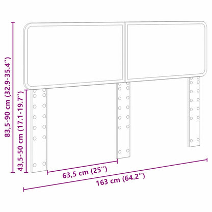 Testiera con testiera Grigio cemento 160 cm Legno multistrato