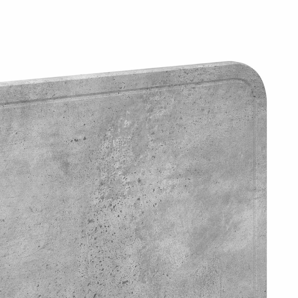 Testiera con testiera Grigio cemento 140 cm Legno multistrato