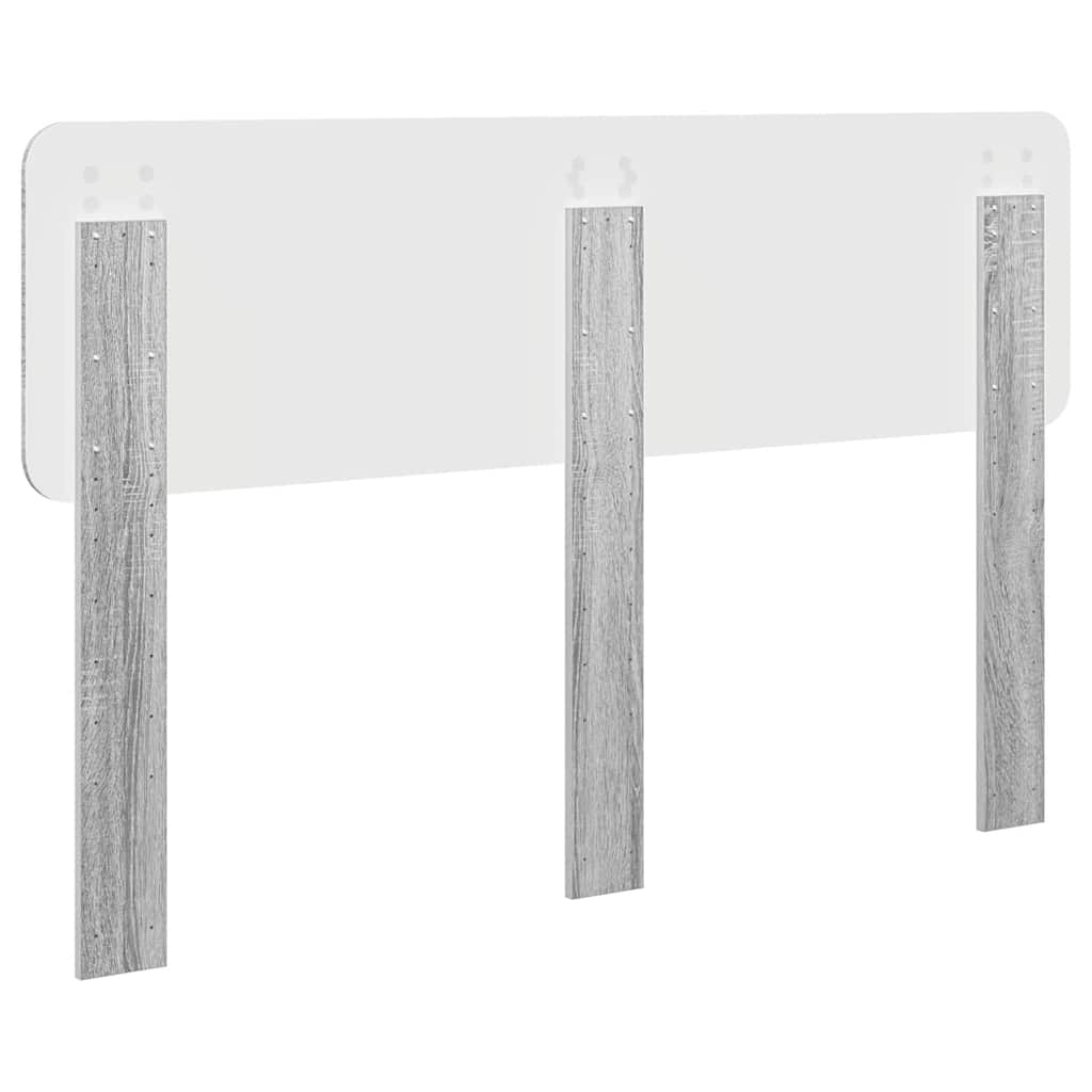 Testiera con testiera Grigio Sonoma 140 cm Legno multistrato