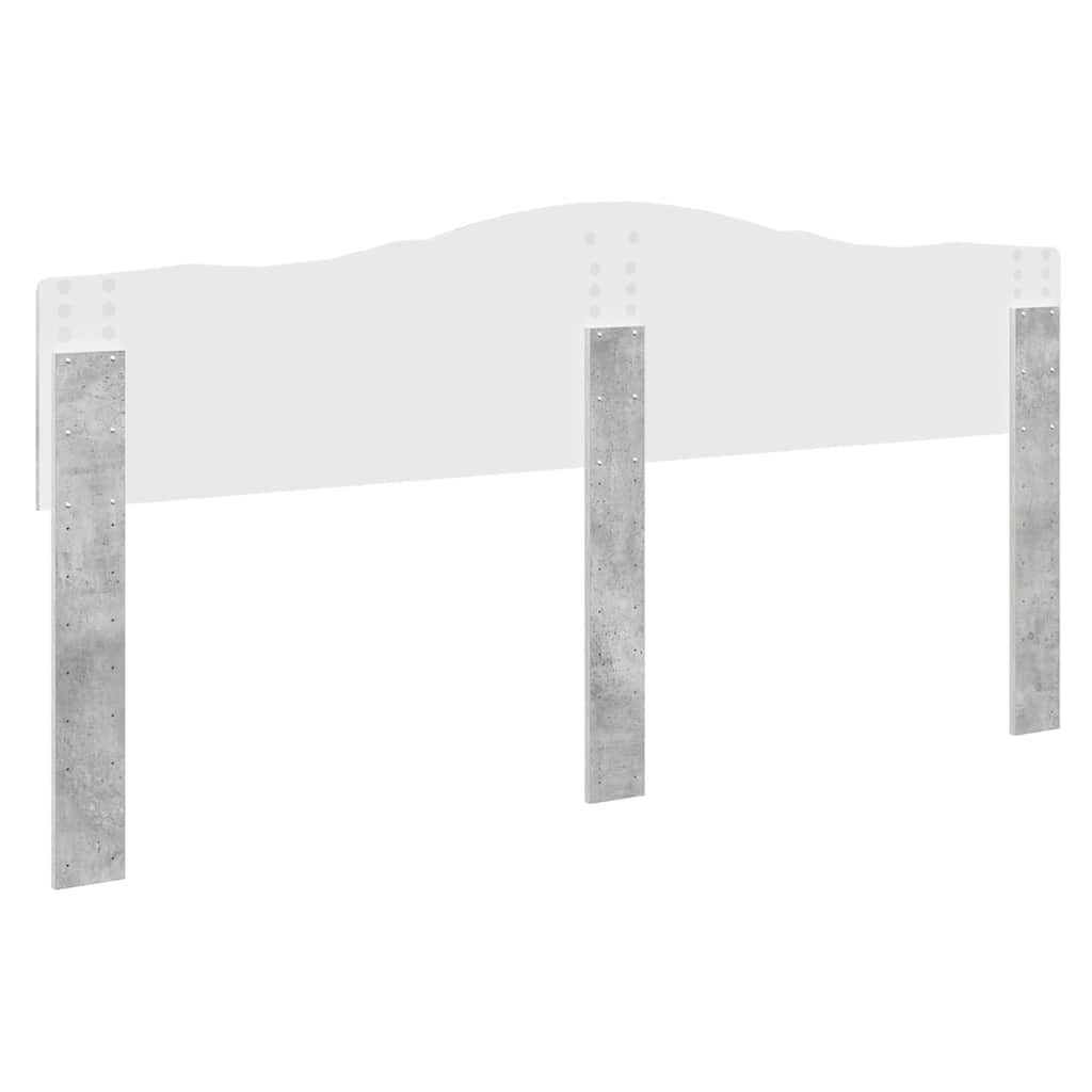 Testiera con testiera Grigio cemento 180 cm Legno multistrato