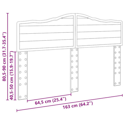 Testiera con testiera Rovere fumé 160 cm Legno multistrato