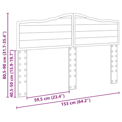 Testiera con testiera Rovere Sonoma 150 cm Legno multistrato