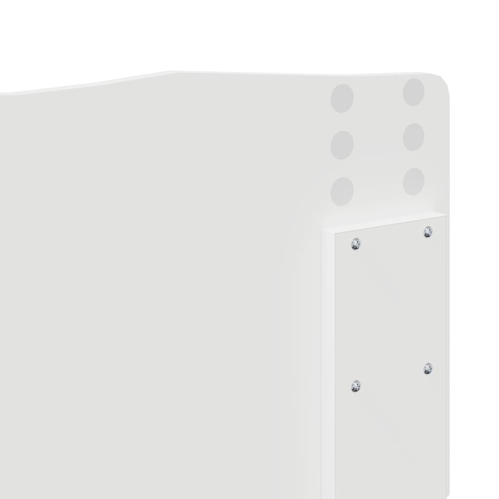 Testiera con testiera Bianco Lucido 135 cm Legno multistrato