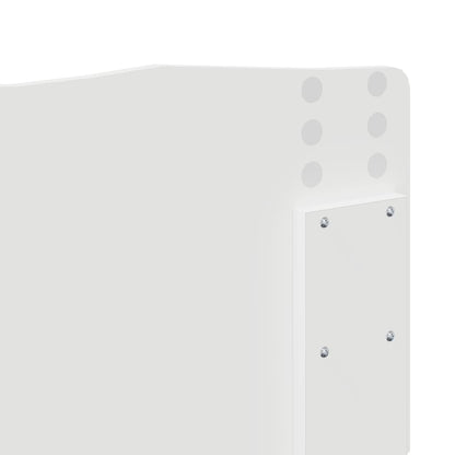 Testiera con testiera Bianco Lucido 135 cm Legno multistrato