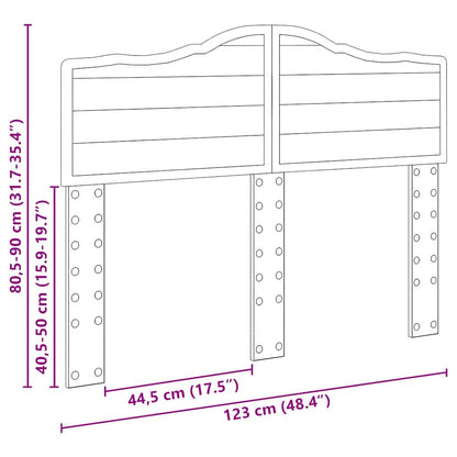 Testiera con testiera Bianco 120 cm Legno multistrato