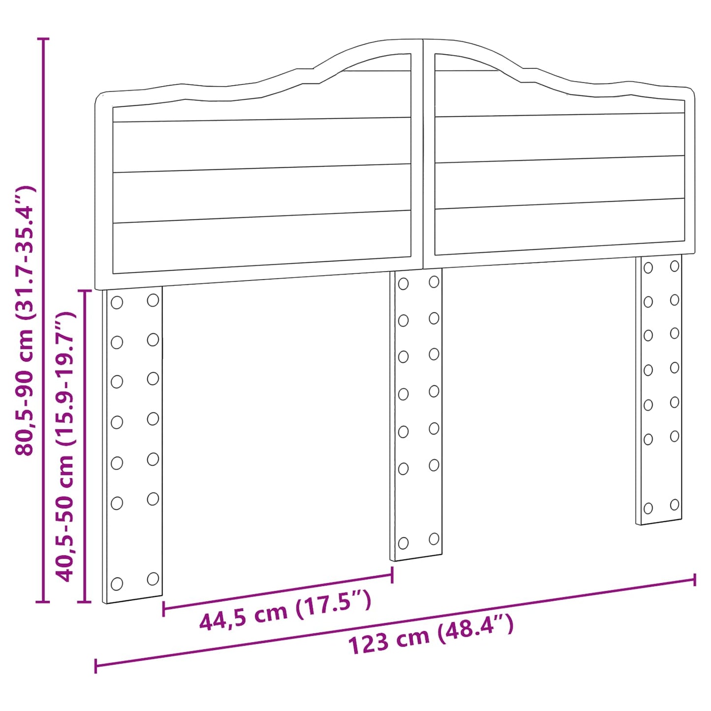 Testiera Rovere Sonoma Legno multistrato | homemem39