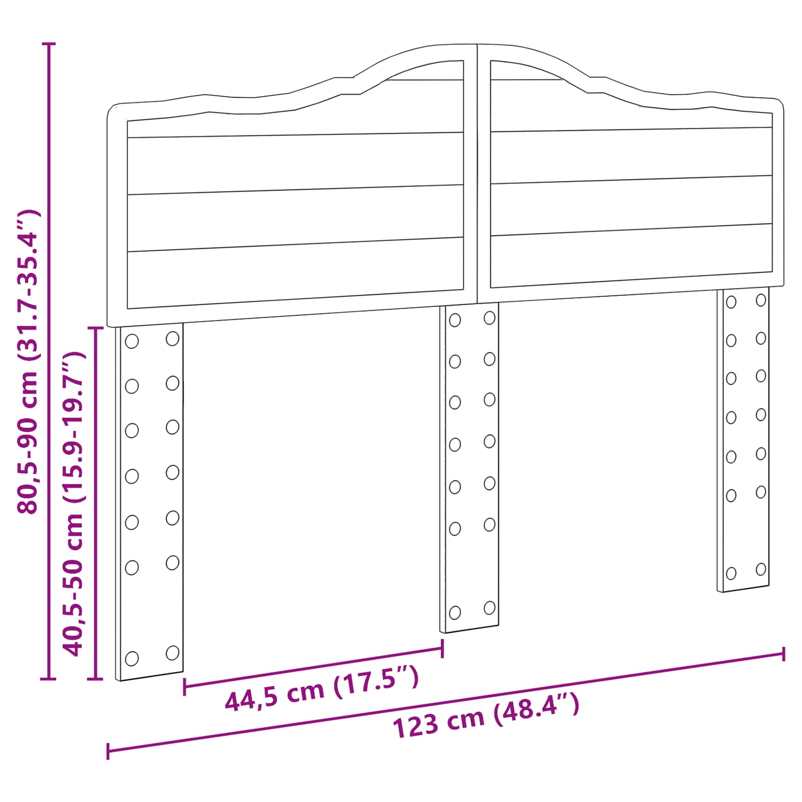 Testiera Grigio Sonoma Legno multistrato | homemem39