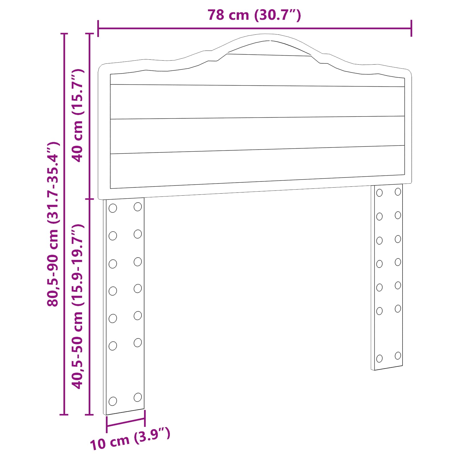 Testiera Bianco Legno multistrato | homemem39