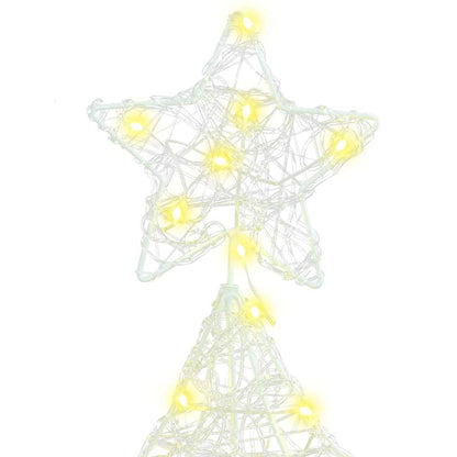 Albero di Natale con 100 LED Bianco caldo 120 cm Acrilico | homemem39