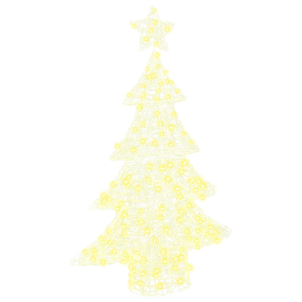 Albero di Natale con 100 LED Bianco caldo 120 cm Acrilico | homemem39