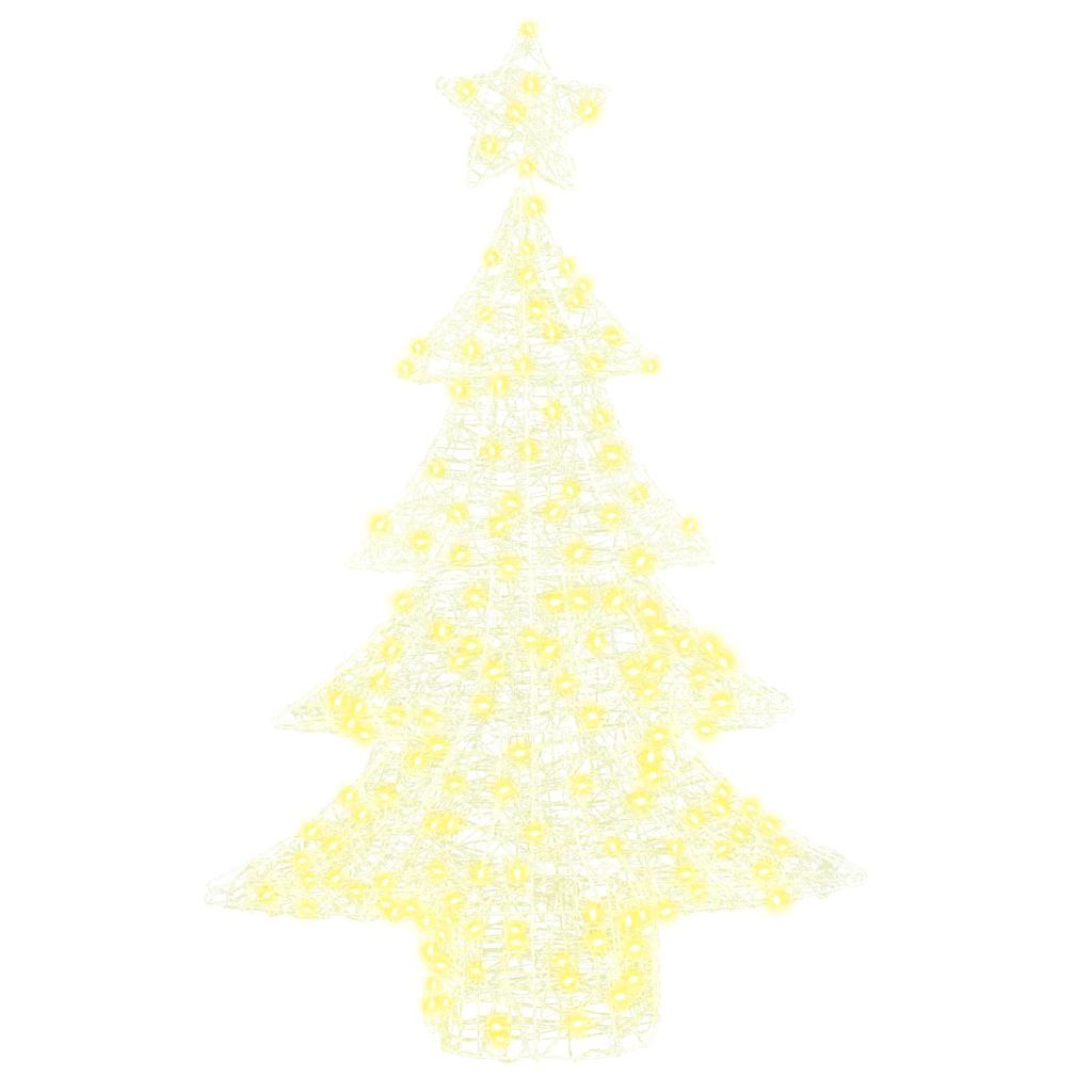 Albero di Natale con 100 LED Bianco caldo 120 cm Acrilico | homemem39
