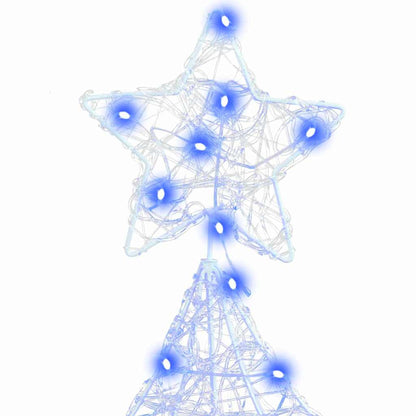 Albero di Natale con 100 LED Blu 120 cm Acrilico | homemem39