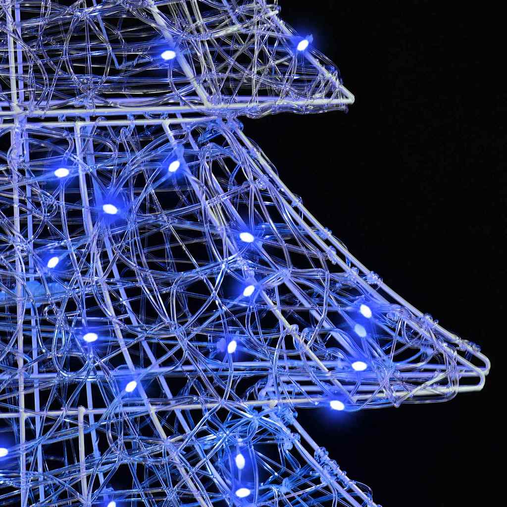 Albero di Natale con 100 LED Blu 120 cm Acrilico | homemem39