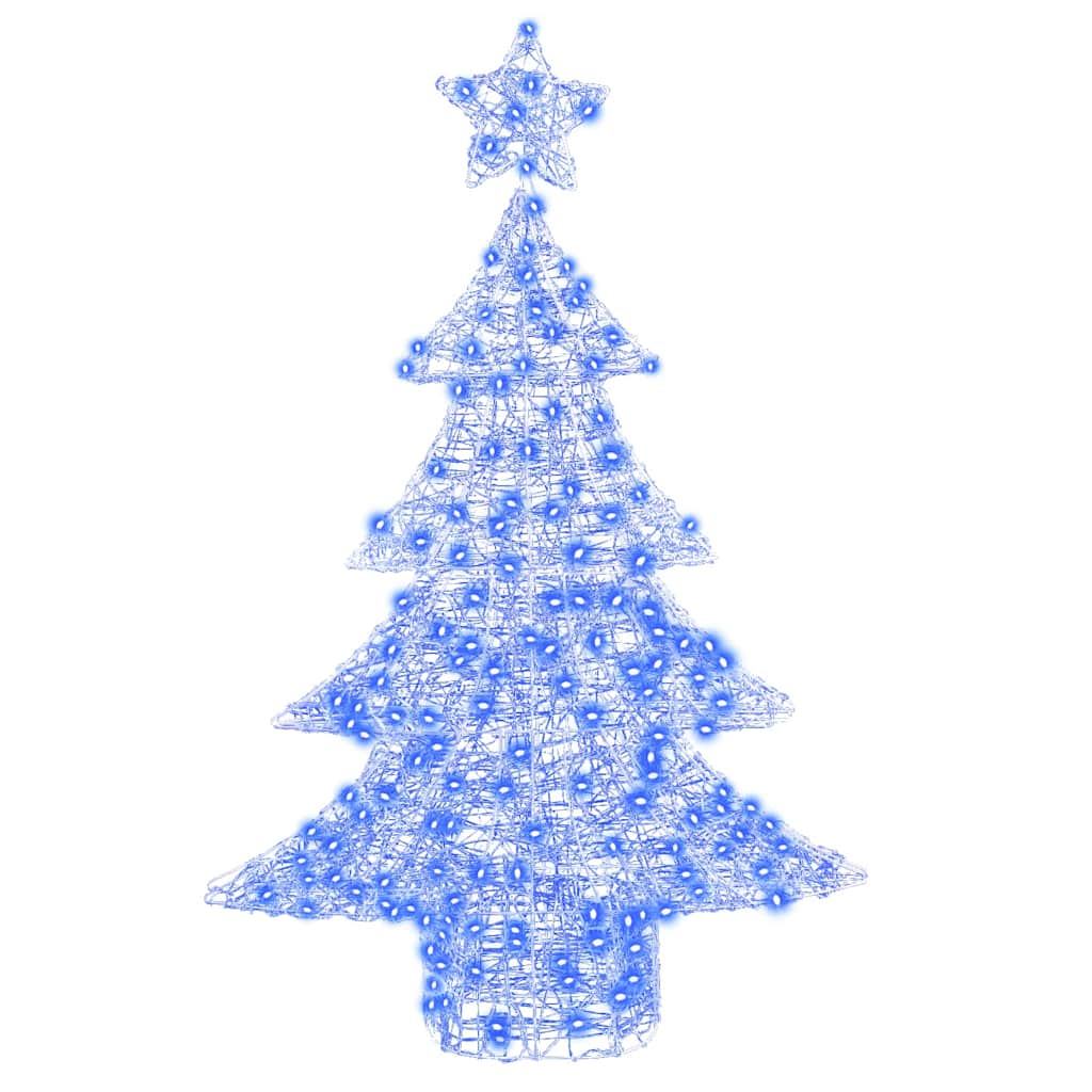 Albero di Natale con 100 LED Blu 120 cm Acrilico | homemem39