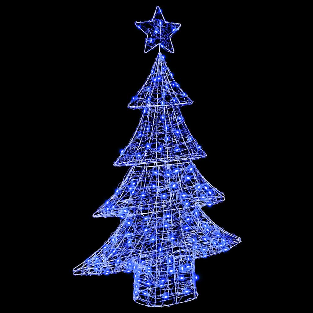 Albero di Natale con 100 LED Blu 120 cm Acrilico | homemem39