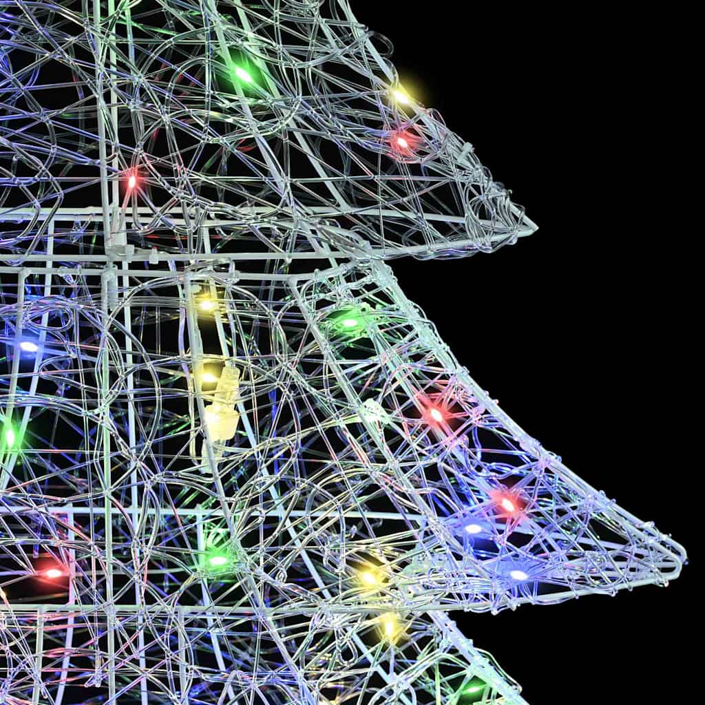 Albero di Natale con 100 LED Multicolore 120 cm Acrilico | homemem39