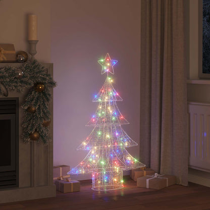 Albero di Natale con 100 LED Multicolore 120 cm Acrilico | homemem39