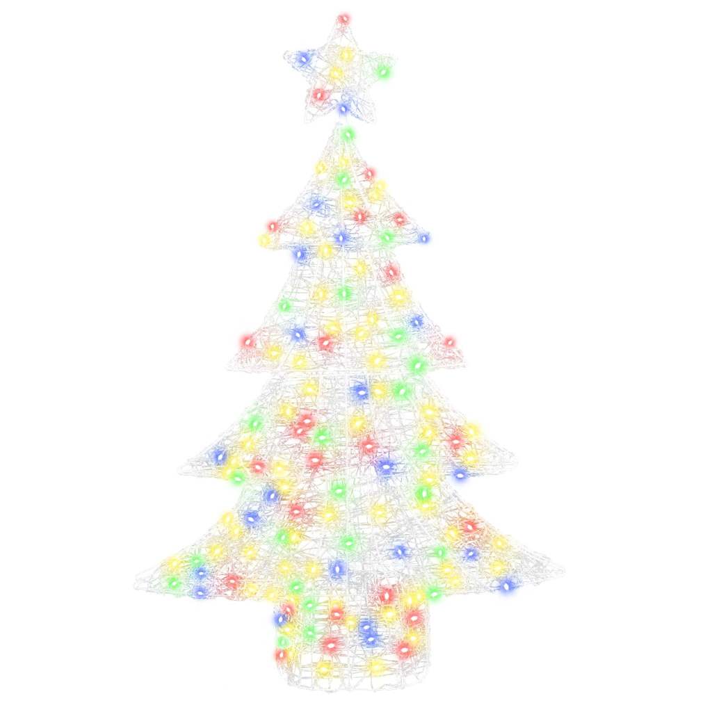 Albero di Natale con 100 LED Multicolore 120 cm Acrilico | homemem39