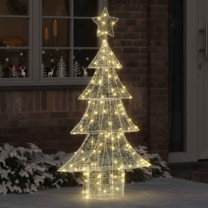 Albero di Natale con 160 LED Bianco caldo 150 cm Acrilico | homemem39