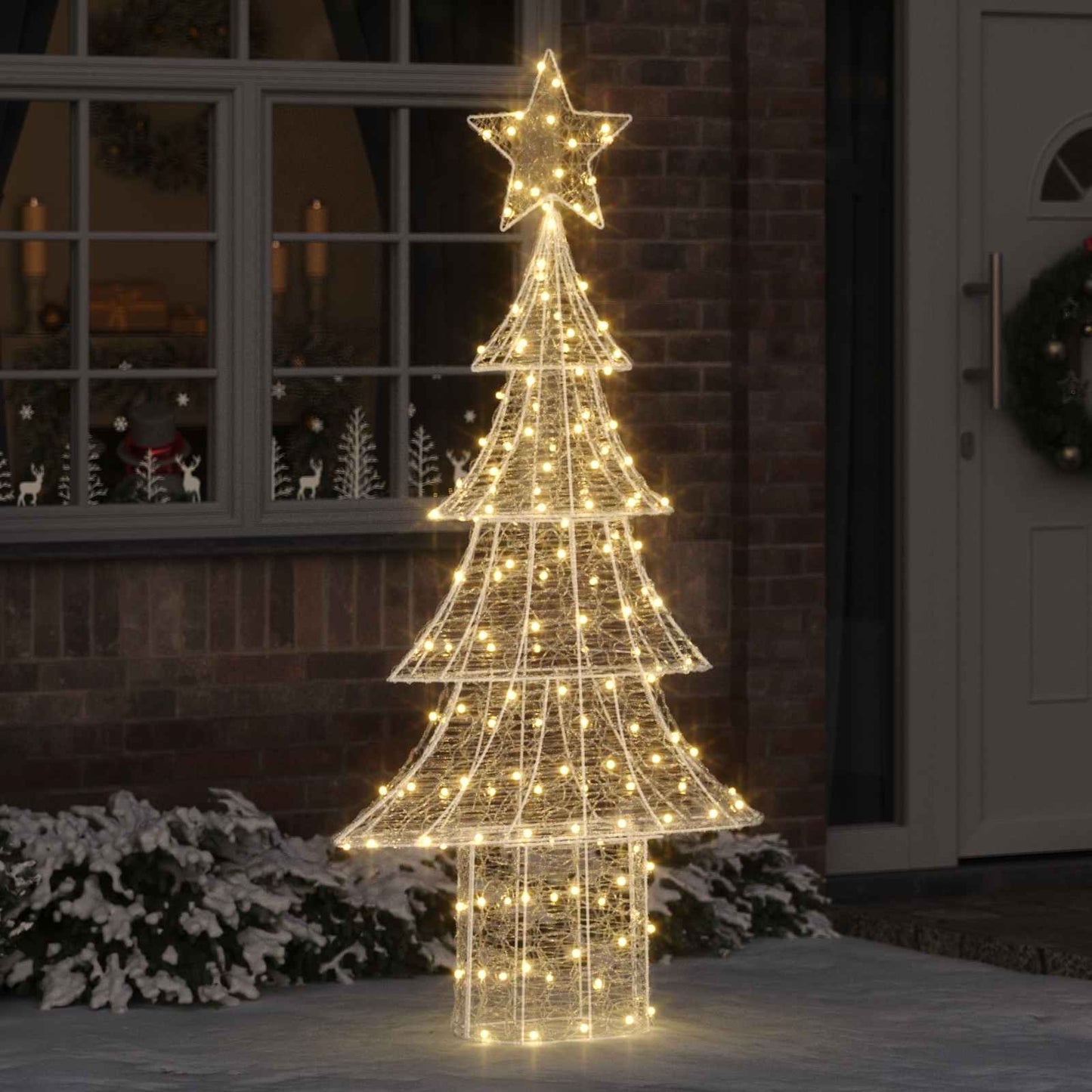 Albero di Natale con 240 LED Bianco caldo 150 cm Acrilico | homemem39