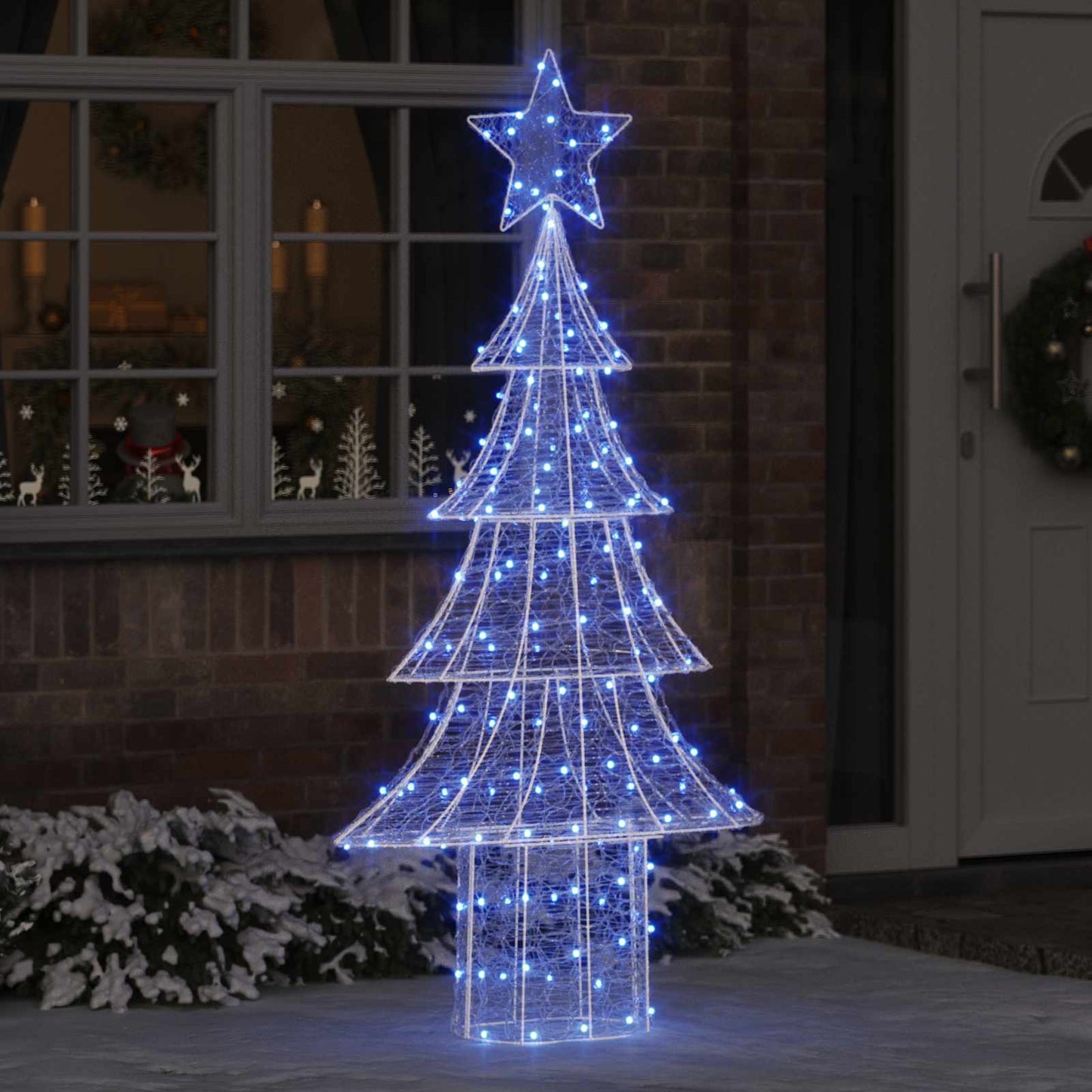 Albero di Natale con 240 LED Blu 180 cm Acrilico | homemem39