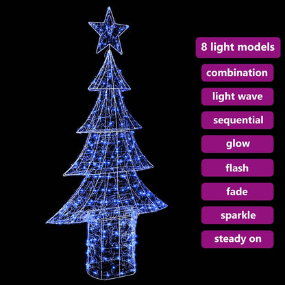Albero di Natale con 240 LED Blu 180 cm Acrilico | homemem39