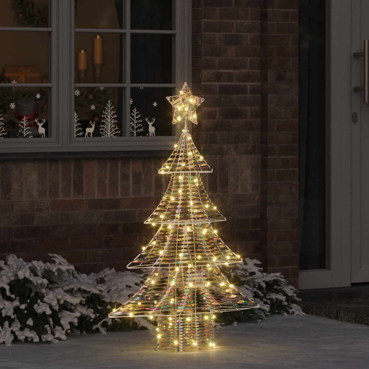 Albero di Natale con 120 LED Bianco caldo 120,5 cm PET | homemem39