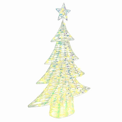 Albero di Natale con 120 LED Bianco caldo 120,5 cm PET | homemem39