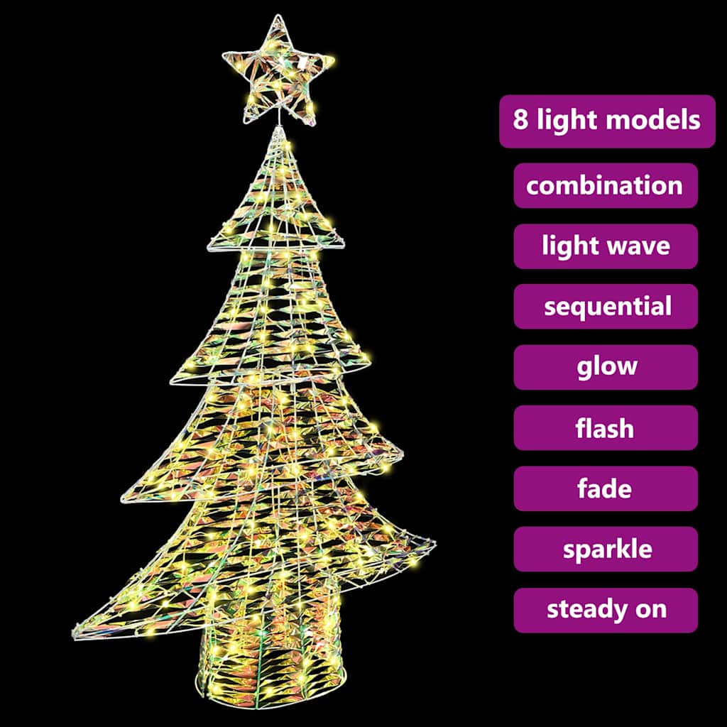 Albero di Natale con 120 LED Bianco caldo 120,5 cm PET | homemem39
