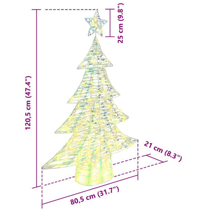 Albero di Natale con 120 LED Bianco caldo 120,5 cm PET | homemem39