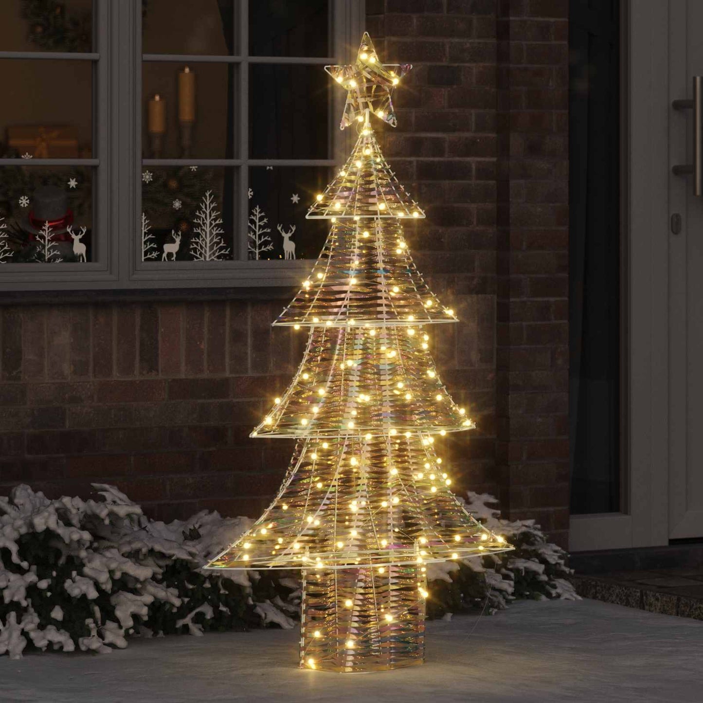 Albero di Natale con 160 LED Bianco caldo 150 cm PET | homemem39