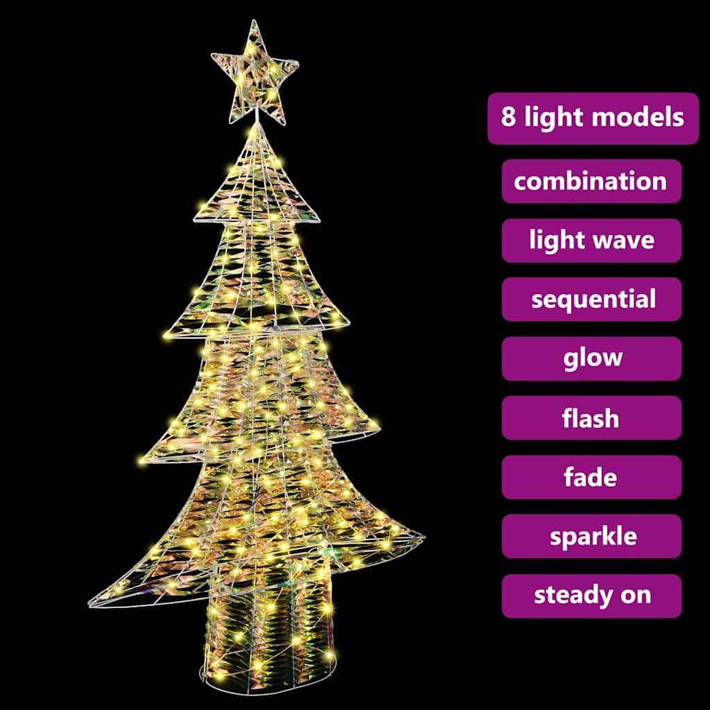 Albero di Natale con 160 LED Bianco caldo 150 cm PET | homemem39