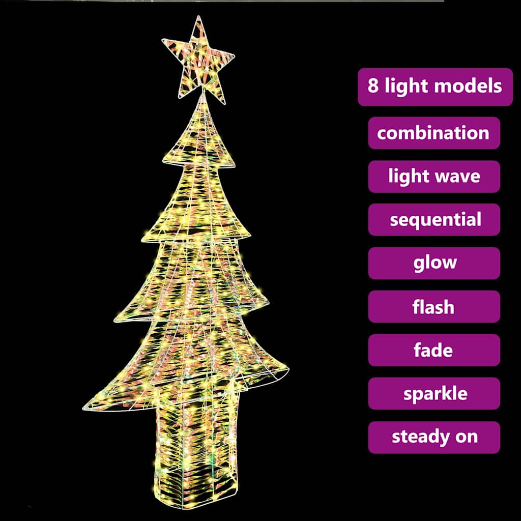 Albero di Natale con 240 LED Bianco caldo 181 cm PET | homemem39