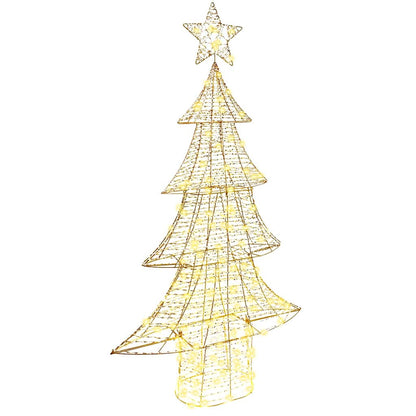 Albero di Natale con 160 LED Bianco caldo 151 cm PET | homemem39