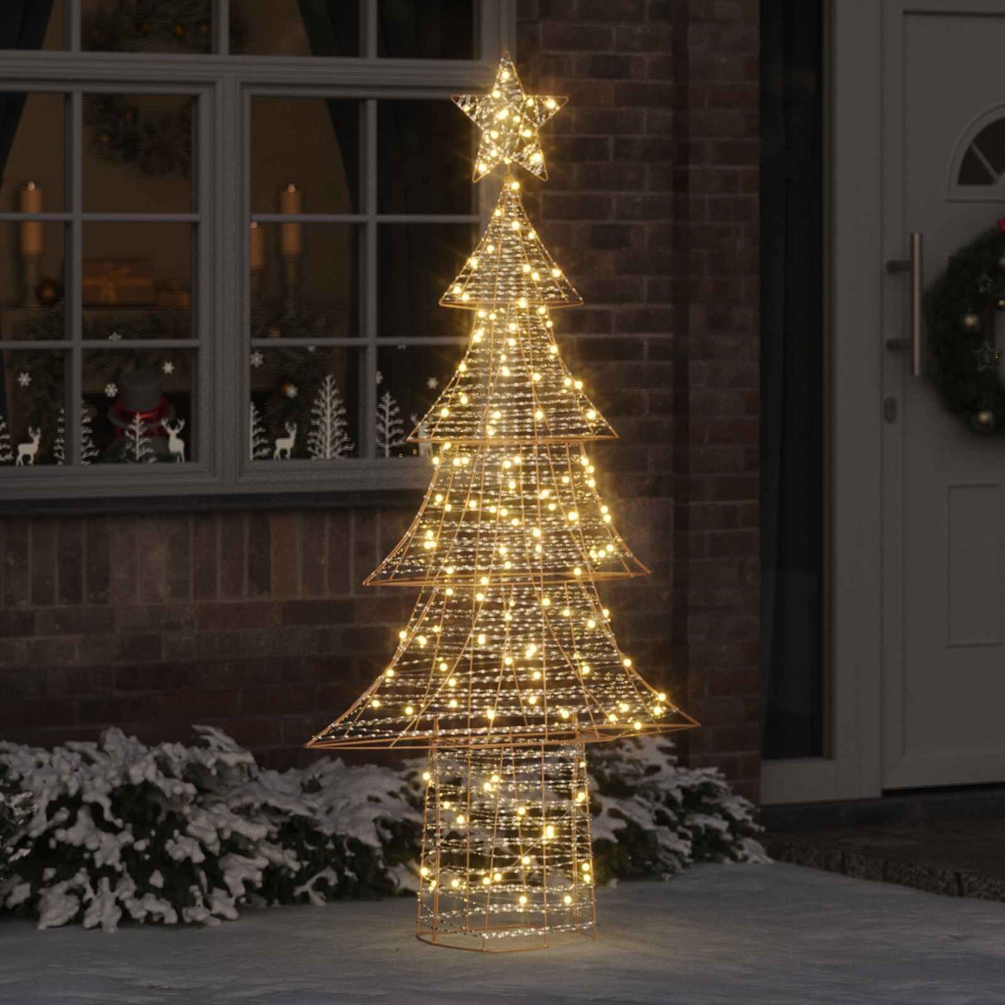 Albero di Natale con 240 LED Bianco caldo 181 cm PET | homemem39