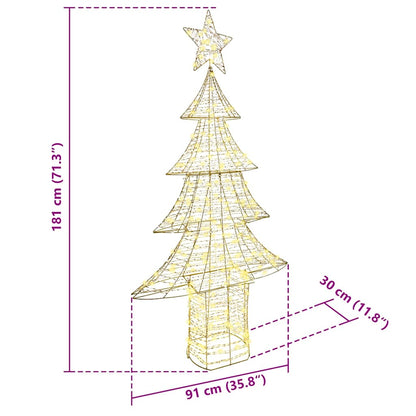 Albero di Natale con 240 LED Bianco caldo 181 cm PET | homemem39