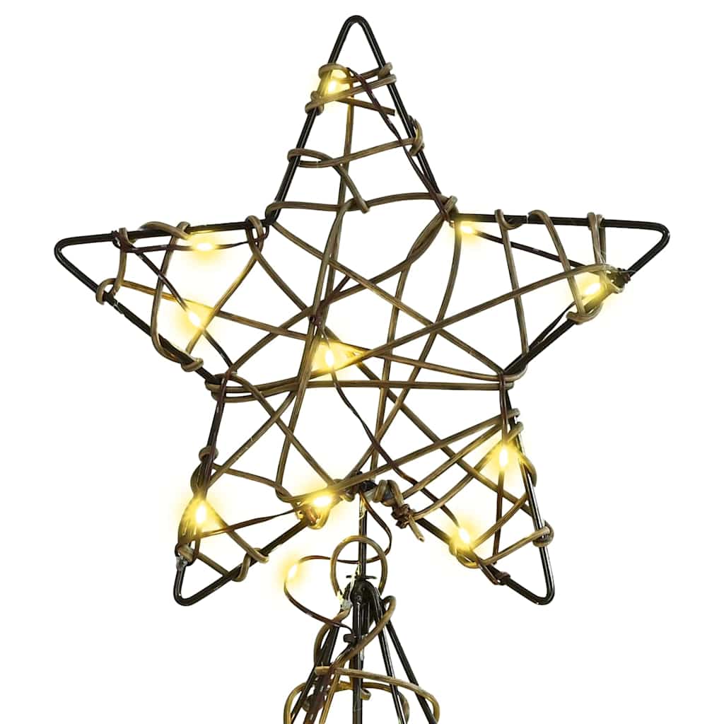 Albero di Natale con 160 LED Bianco caldo 150 cm Rattan | homemem39